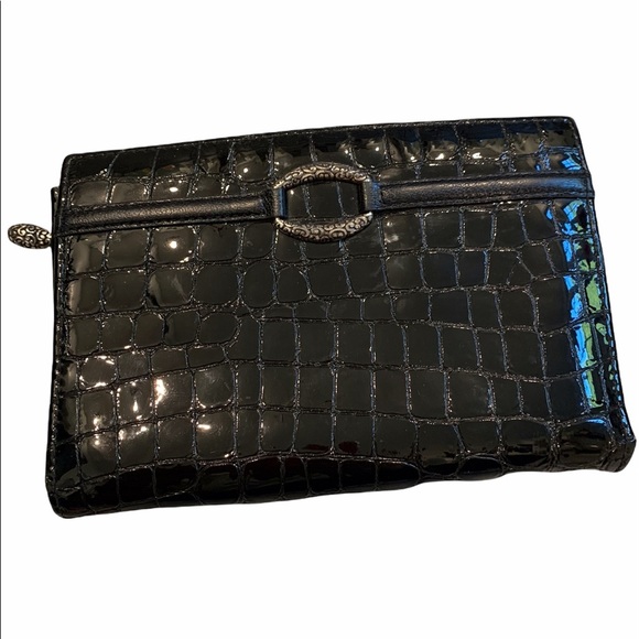 Brighton Leather Reptile Shoulder Bag incl matching Organizer Wallet - Picture 10 of 13